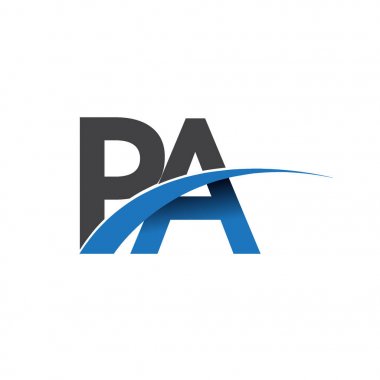 PA harf logo, iş ve şirket için ilk logo kimlik      