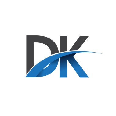 Dk harf logo, iş ve şirket için ilk logo kimlik      