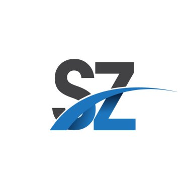 Sz harf logo, iş ve şirket için ilk logo kimlik  