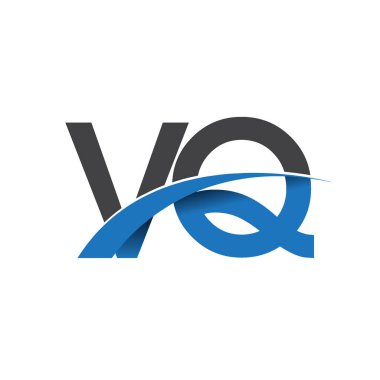 VQ harf logo, iş ve şirket için ilk logo kimlik          
