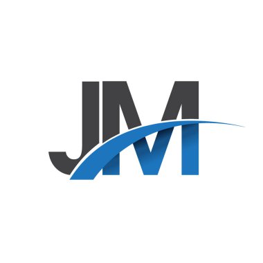 JM harf logo, iş ve şirket için ilk logo kimlik      