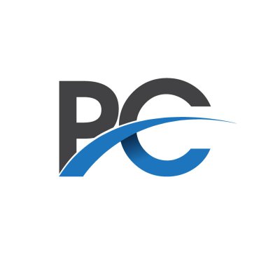 PC harf logo, iş ve şirket için ilk logo kimlik      