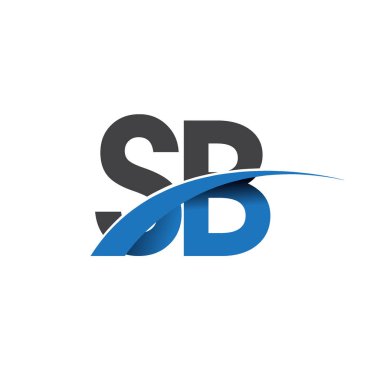 SB harf logo, iş ve şirket için ilk logo kimlik  