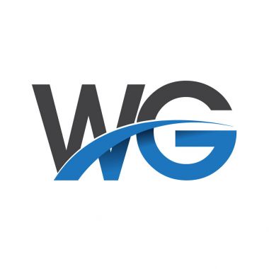 WG harf logo, iş ve şirket için ilk logo kimlik          