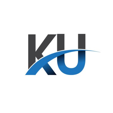Ku harf logo, iş ve şirket için ilk logo kimlik      