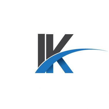 IK harf logo, iş ve şirket için ilk logo kimlik      