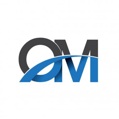 OM harf logo, iş ve şirket için ilk logo kimlik      