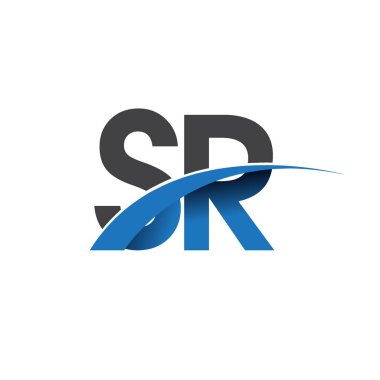 SR harf logo, iş ve şirket için ilk logo kimlik  