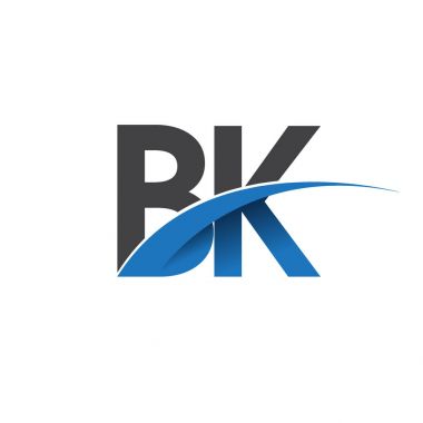 BK harf logo, iş ve şirket için ilk logo kimlik            