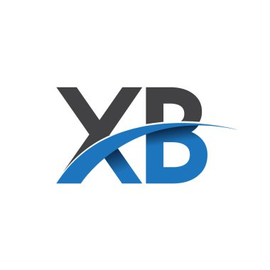 XB harf logo, iş ve şirket için ilk logo kimlik          