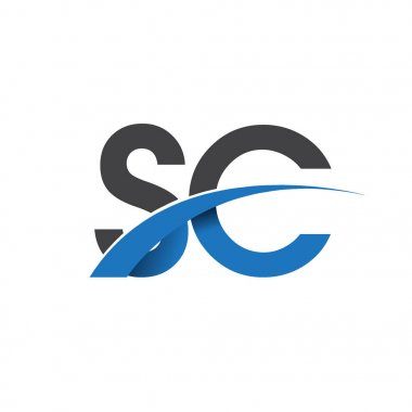 SC harf logo, iş ve şirket için ilk logo kimlik  