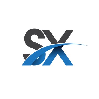 SX harf logo, iş ve şirket için ilk logo kimlik  
