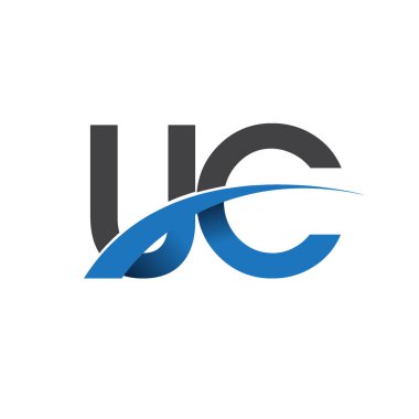  UC harf logo, iş ve şirket için ilk logo kimlik  