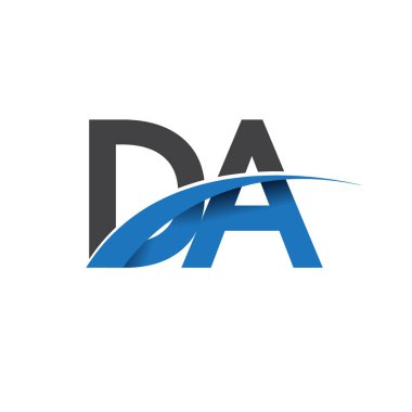 da harf logo, iş ve şirket için ilk logo kimlik      