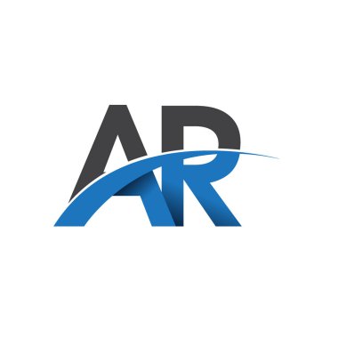 AR harf logo, iş ve şirket için ilk logo kimlik          