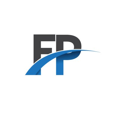 FP harf logo, iş ve şirket için ilk logo kimlik      