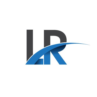 LR harf logo, iş ve şirket için ilk logo kimlik      