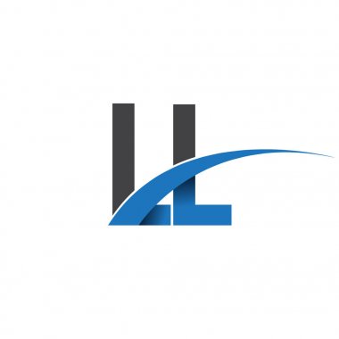 ll harf logo, iş ve şirket için ilk logo kimlik      