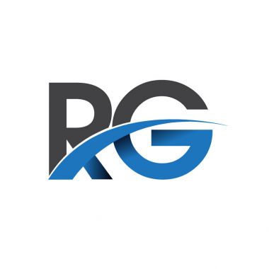 RG harf logo, iş ve şirket için ilk logo kimlik  