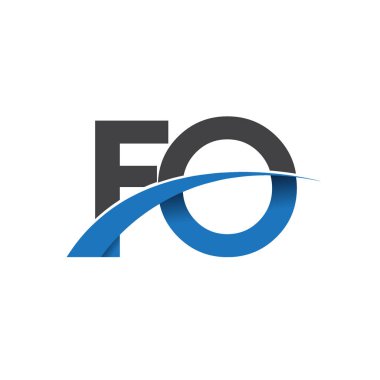 Fo harf logo, iş ve şirket için ilk logo kimlik      