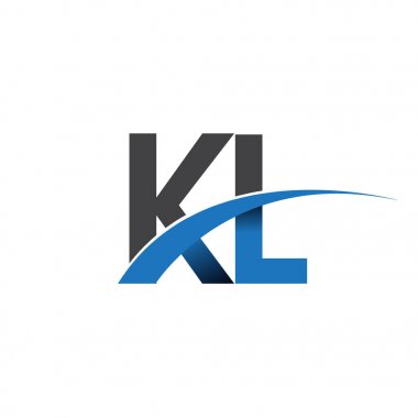 KL harf logo, iş ve şirket için ilk logo kimlik      