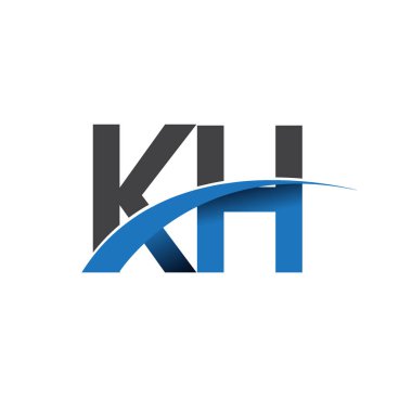 KH harf logo, iş ve şirket için ilk logo kimlik      