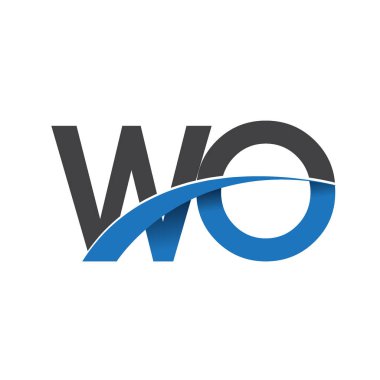 Wo harf logo, iş ve şirket için ilk logo kimlik          