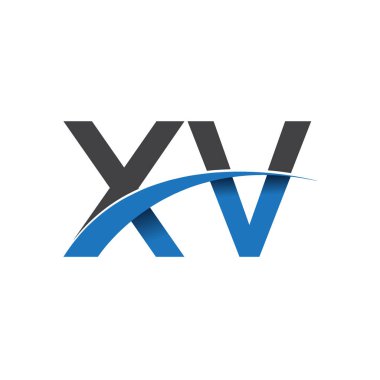 XV harf logo, iş ve şirket için ilk logo kimlik          