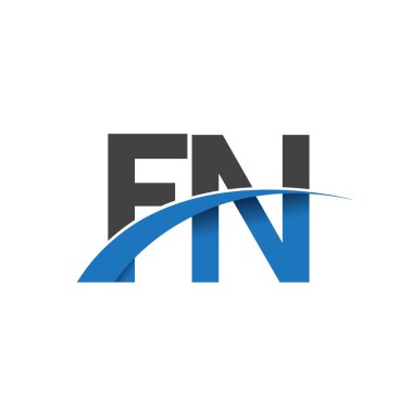 FN harf logo, iş ve şirket için ilk logo kimlik      