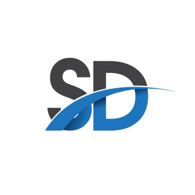SD harf logo, iş ve şirket için ilk logo kimlik  