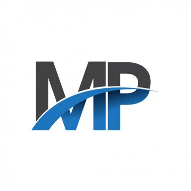 MP harf logo, iş ve şirket için ilk logo kimlik      