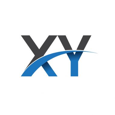 XY harf logo, iş ve şirket için ilk logo kimlik          