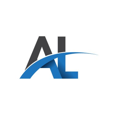 Al harf logo, iş ve şirket için ilk logo kimlik          