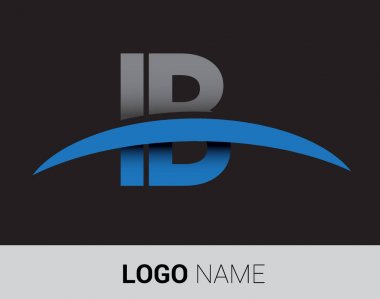 IB harf logo, iş ve şirket için ilk logo kimlik        