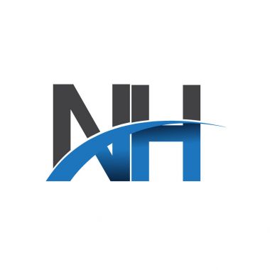 NH harf logo, iş ve şirket için ilk logo kimlik      