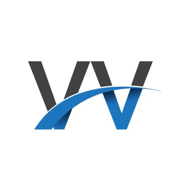 VV harf logo, iş ve şirket için ilk logo kimlik          