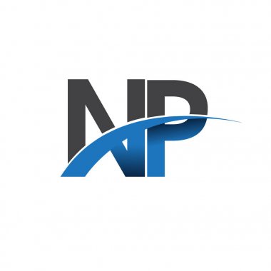 NP harf logo, iş ve şirket için ilk logo kimlik      