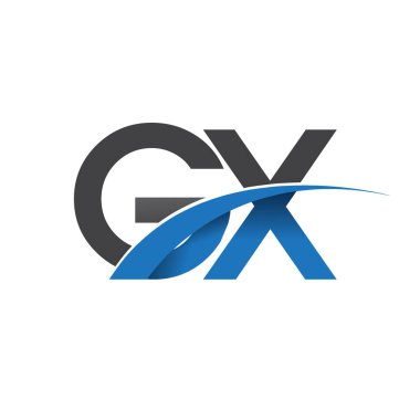  GX harf logo, iş ve şirket için ilk logo kimlik      