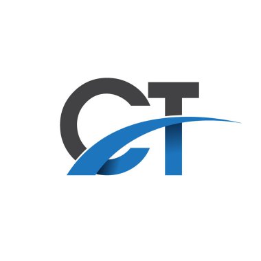CT harf logo, iş ve şirket için ilk logo kimlik      