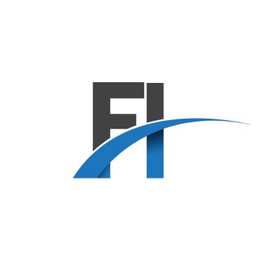 FL harf logo, iş ve şirket için ilk logo kimlik      