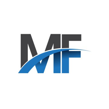 MF harf logo, iş ve şirket için ilk logo kimlik      