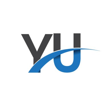 yu harf logo, iş ve şirket için ilk logo kimlik  