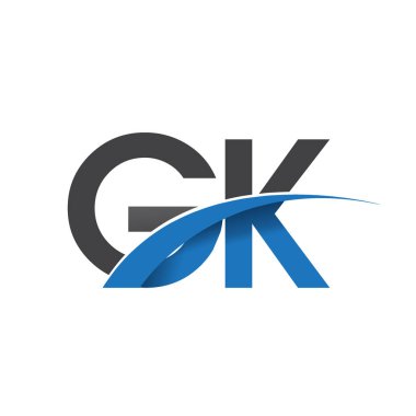 GK harf logo, iş ve şirket için ilk logo kimlik      