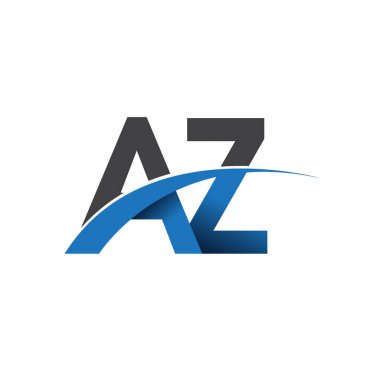 Az harf logo, iş ve şirket için ilk logo kimlik          