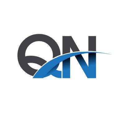 QN harf logo, iş ve şirket için ilk logo kimlik      