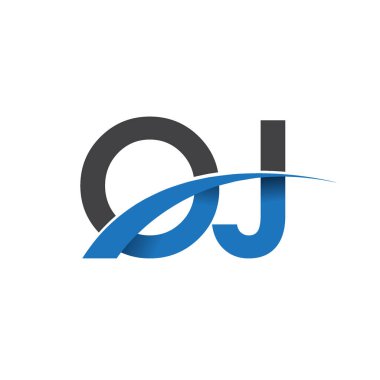 OJ harf logo, iş ve şirket için ilk logo kimlik      