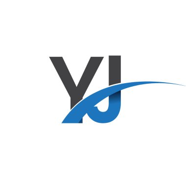 yj harf logo, iş ve şirket için ilk logo kimlik  