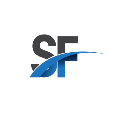 SF harf logo, iş ve şirket için ilk logo kimlik  