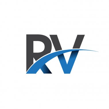 RV harf logo, iş ve şirket için ilk logo kimlik  