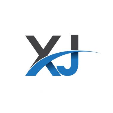 XJ harf logo, iş ve şirket için ilk logo kimlik          
